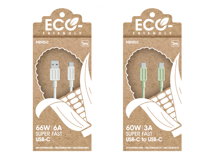 Eco-Friendly Data Cable Infused with Natural Plant Fibers